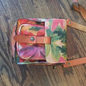 Patricia Nash Floral Leather Satchel